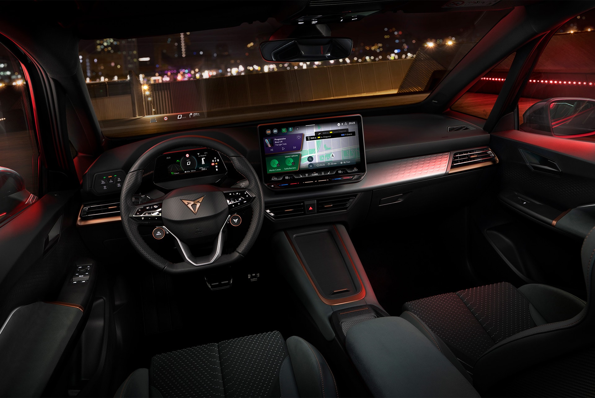 Intérieur et système d'infotainment nouvelle CUPRA Born VZ 100% électrique