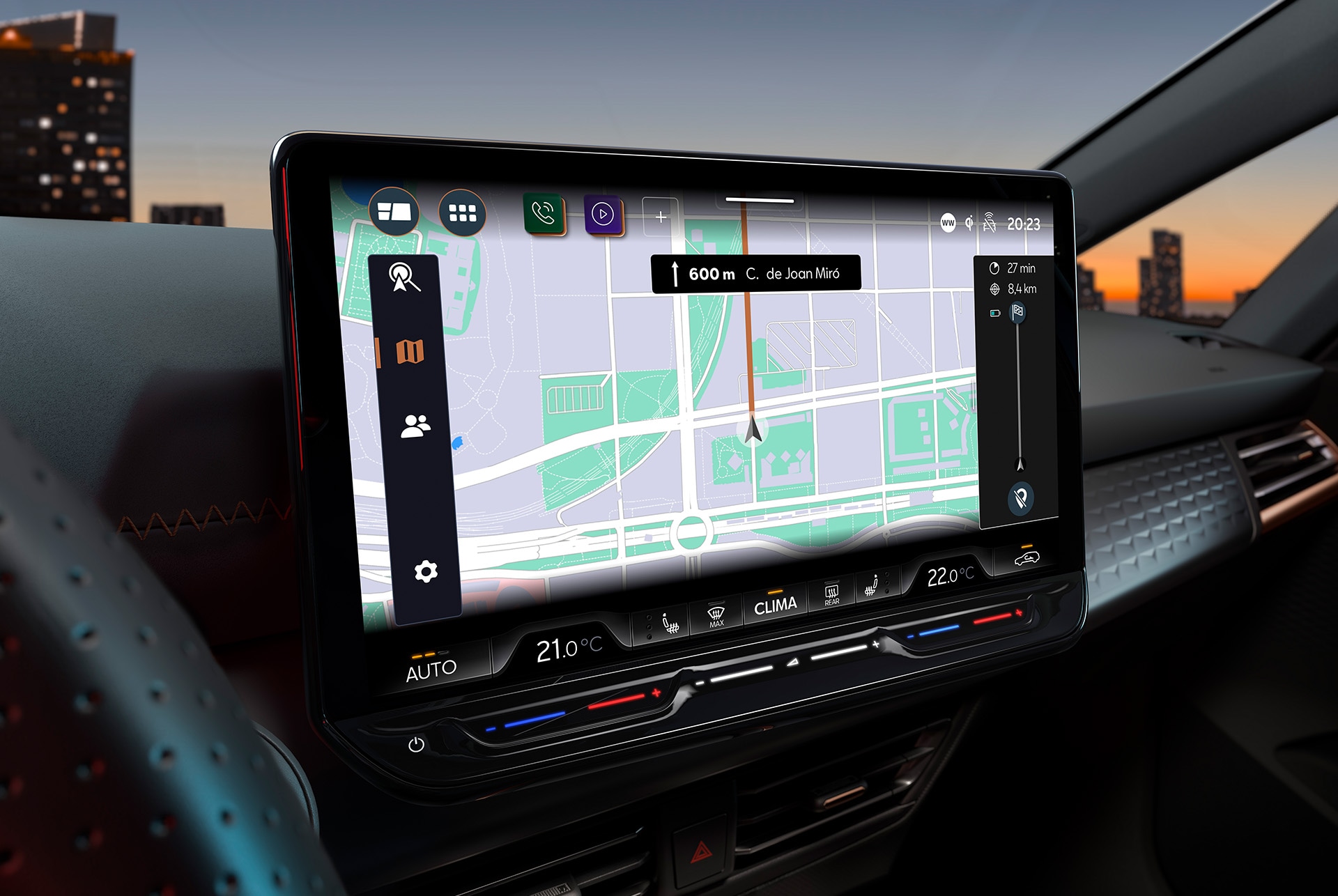 Écran d’infotainment 12" de la CUPRA Born 2024