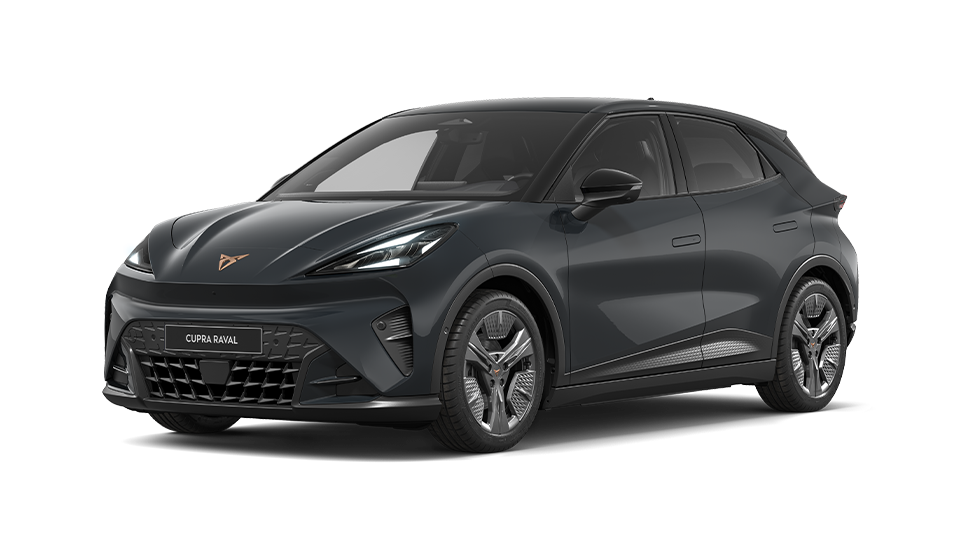 Version Dynamic de la CUPRA Raval en coloris Fiord Blue, avec des jantes 18" Defier.