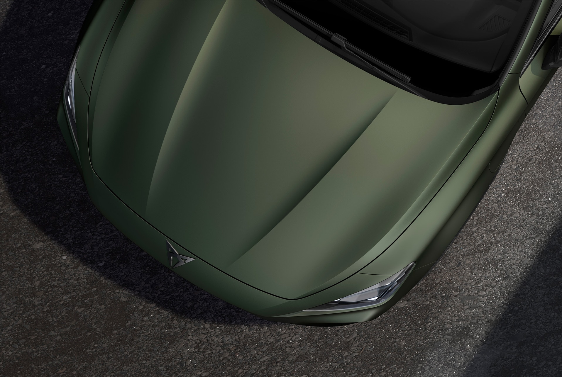 Vue aérienne de la nouvelle CUPRA Formentor Édition Tribe 2025 en Manganèse Mat
