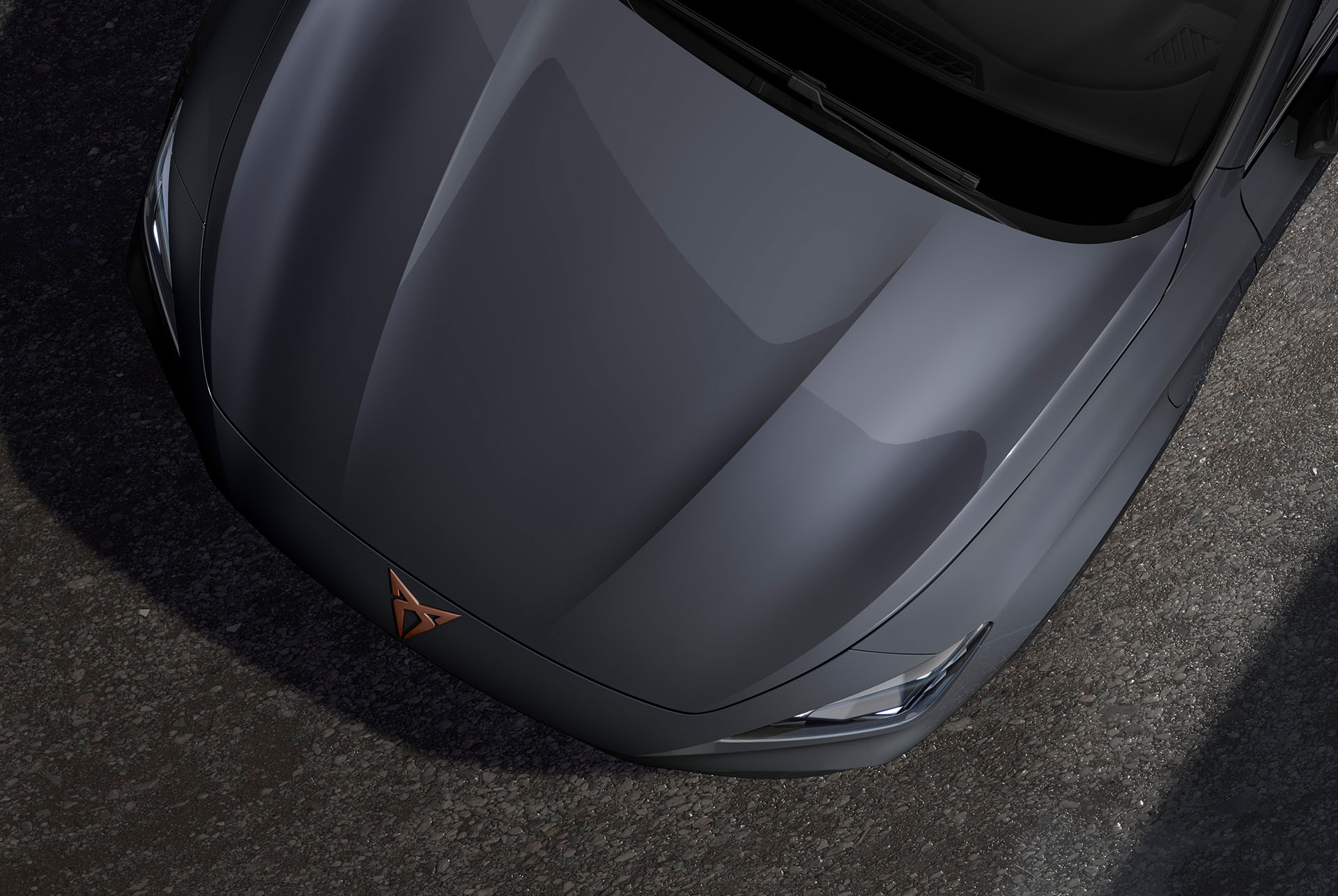 Vue du dessus du nouveau CUV CUPRA Formentor 2024 en Gris graphène