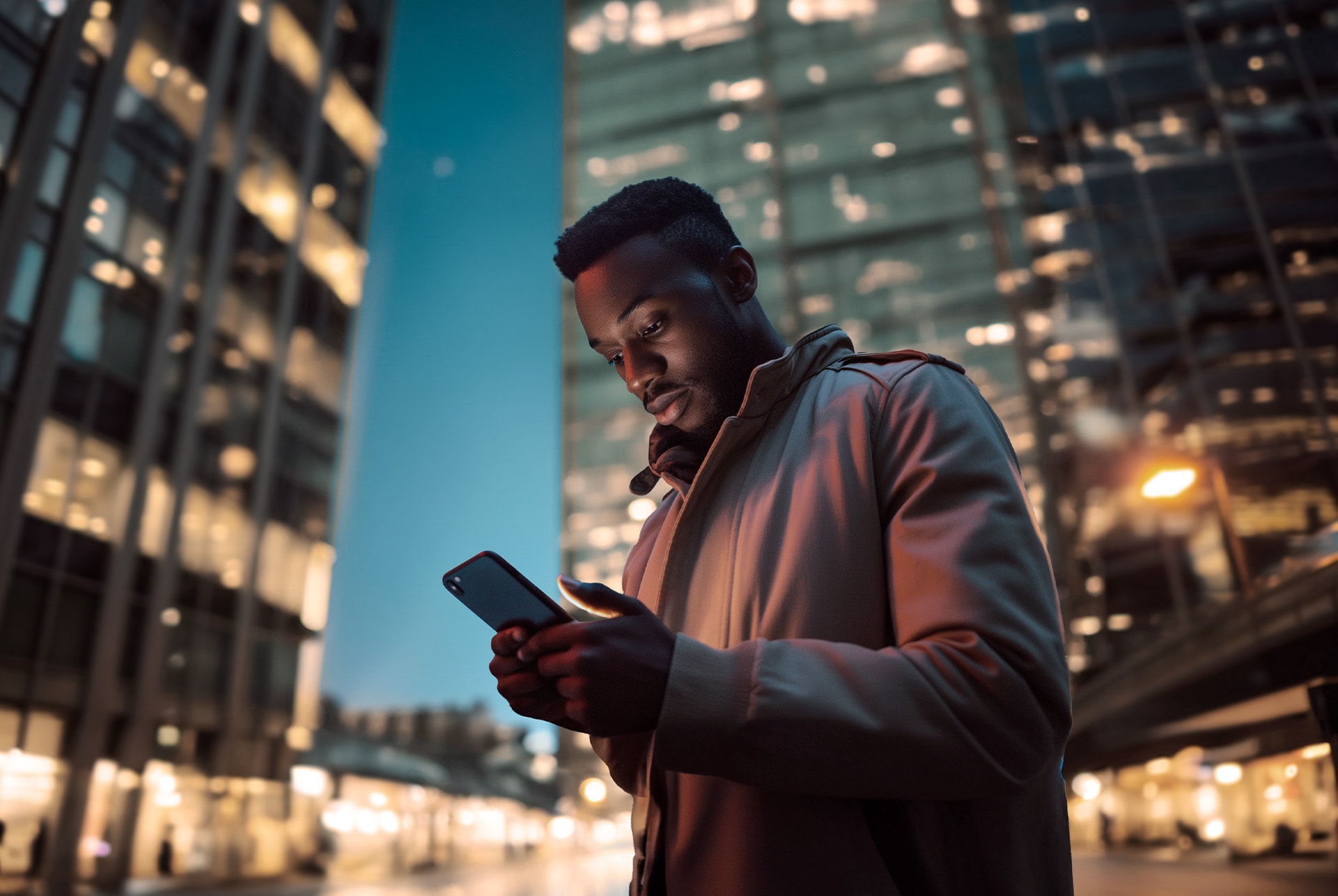 Homme utilisant la CUPRA App sur son téléphone pour se connecter au Nouveau Formentor 2024