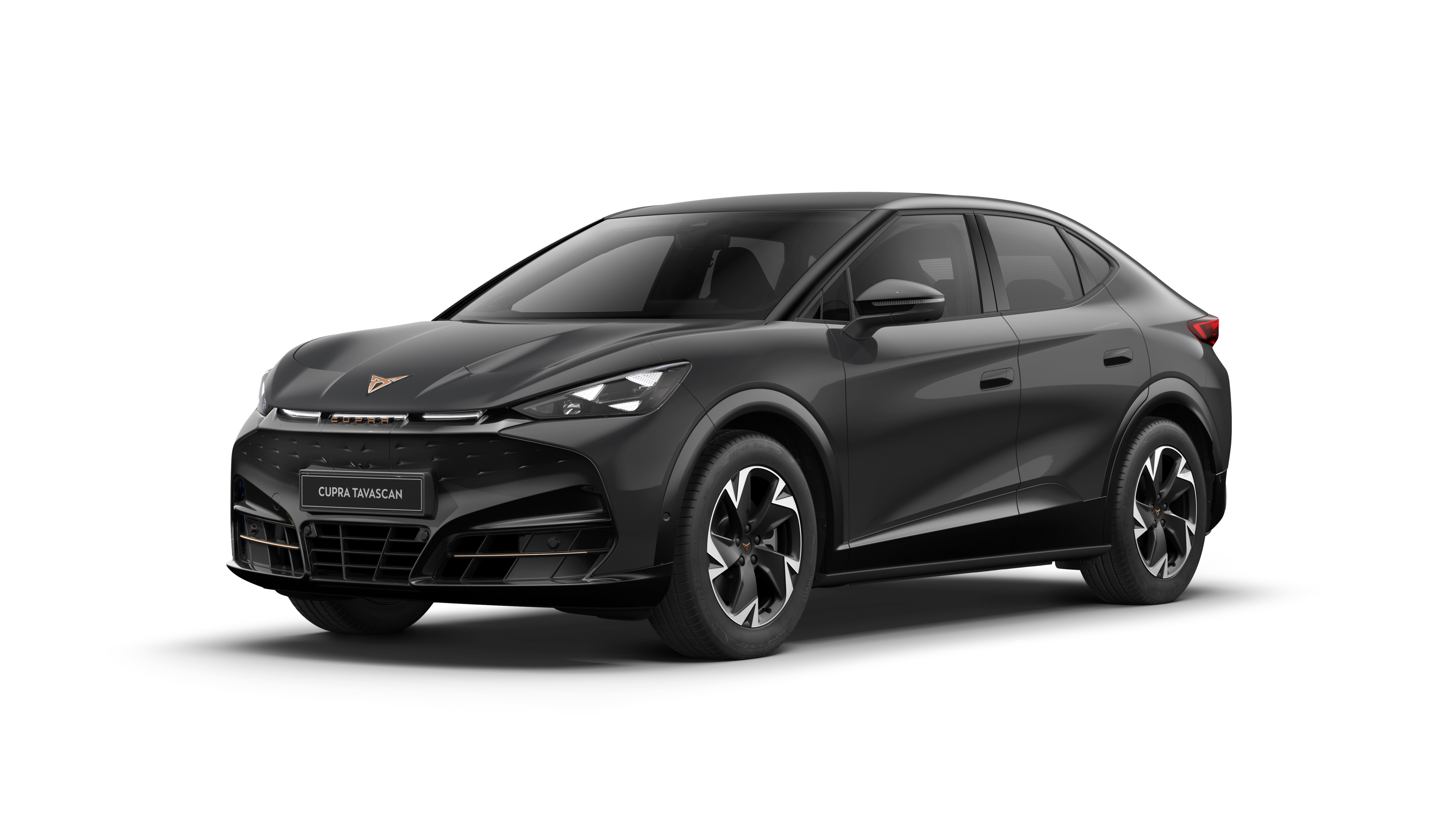 cupra tavascan en coloris Gris Urano avec jante en alliage 19 pouces Vulcano 