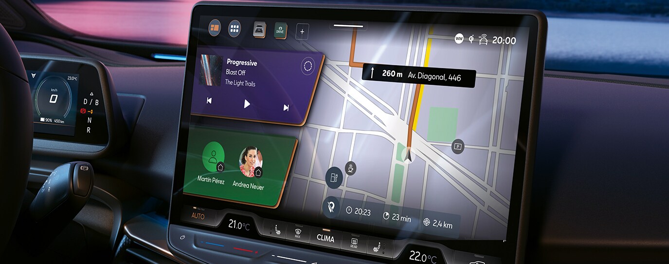 Système de navigation 15" CUPRA Tavascan sur console en Y