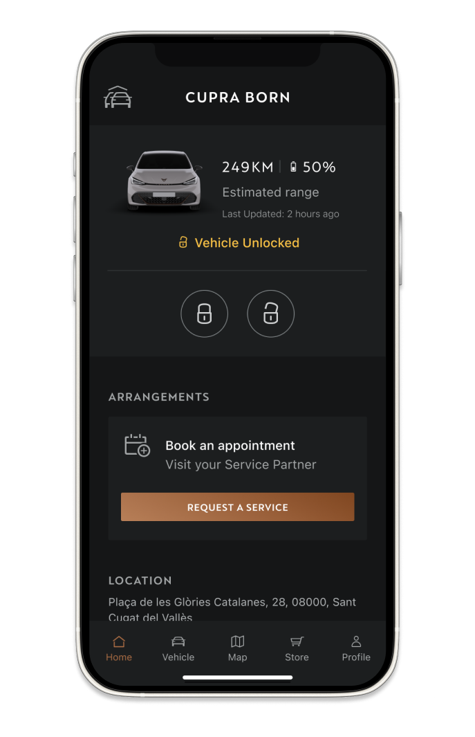 comment installer l'application CUPRA charging map