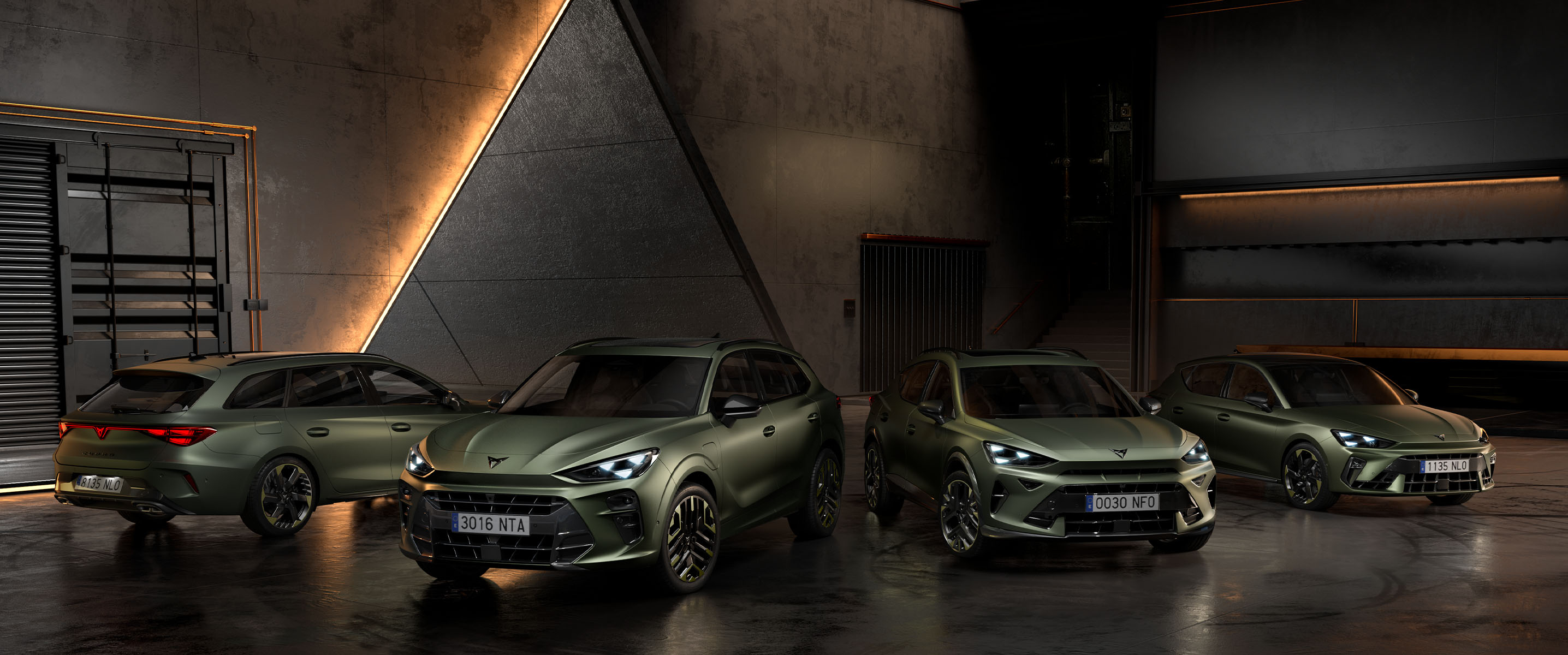 A CUPRA Formentor tribe edition, front view of the car parked.