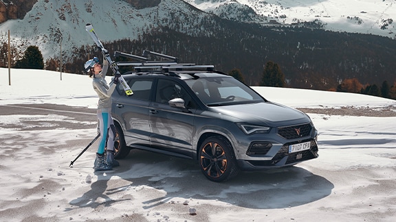 Accessoires voiture CUPRA Ateca porte-skis extensible