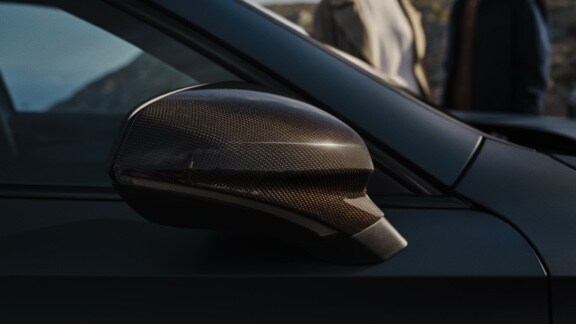 cupra formentor coques de rétroviseurs fibre de carbone copper