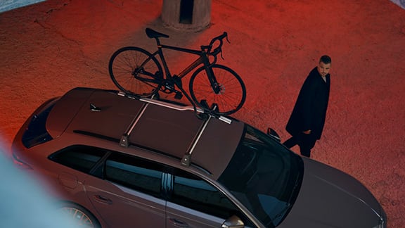 Accessoires voiture CUPRA Leon SP 2024 toit avec porte-vélos