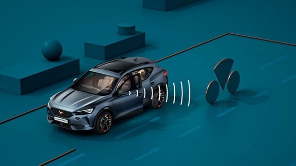 nouvelle CUPRA Leon Sportstourer ehybride Voiture de sport familiale avec technologie de reconnaissance du trafic