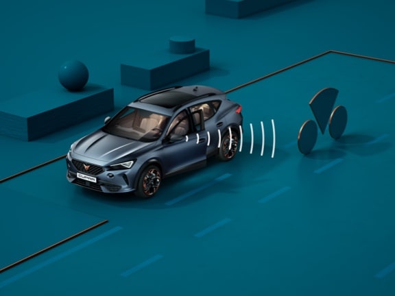 nouvelle CUPRA Leon 5 portes e-hybrid Exit warning